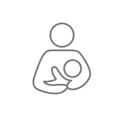 Breastfeed in carrier hood icon